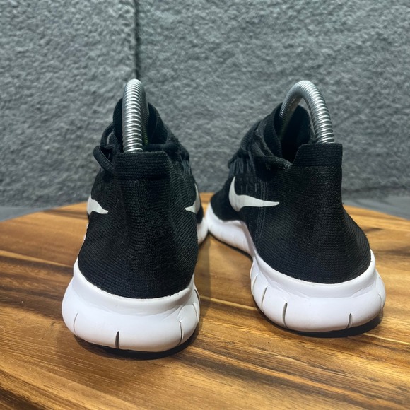 Nike Free RN Flyknit 2017 Women's Running Shoes Sneakers Black White Size 7 - Picture 5 of 12